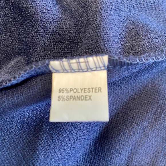 Owin Dark Blue Dress 👗 Sz XL NWT Pockets & Keyhole Neck - Picture 7 of 7